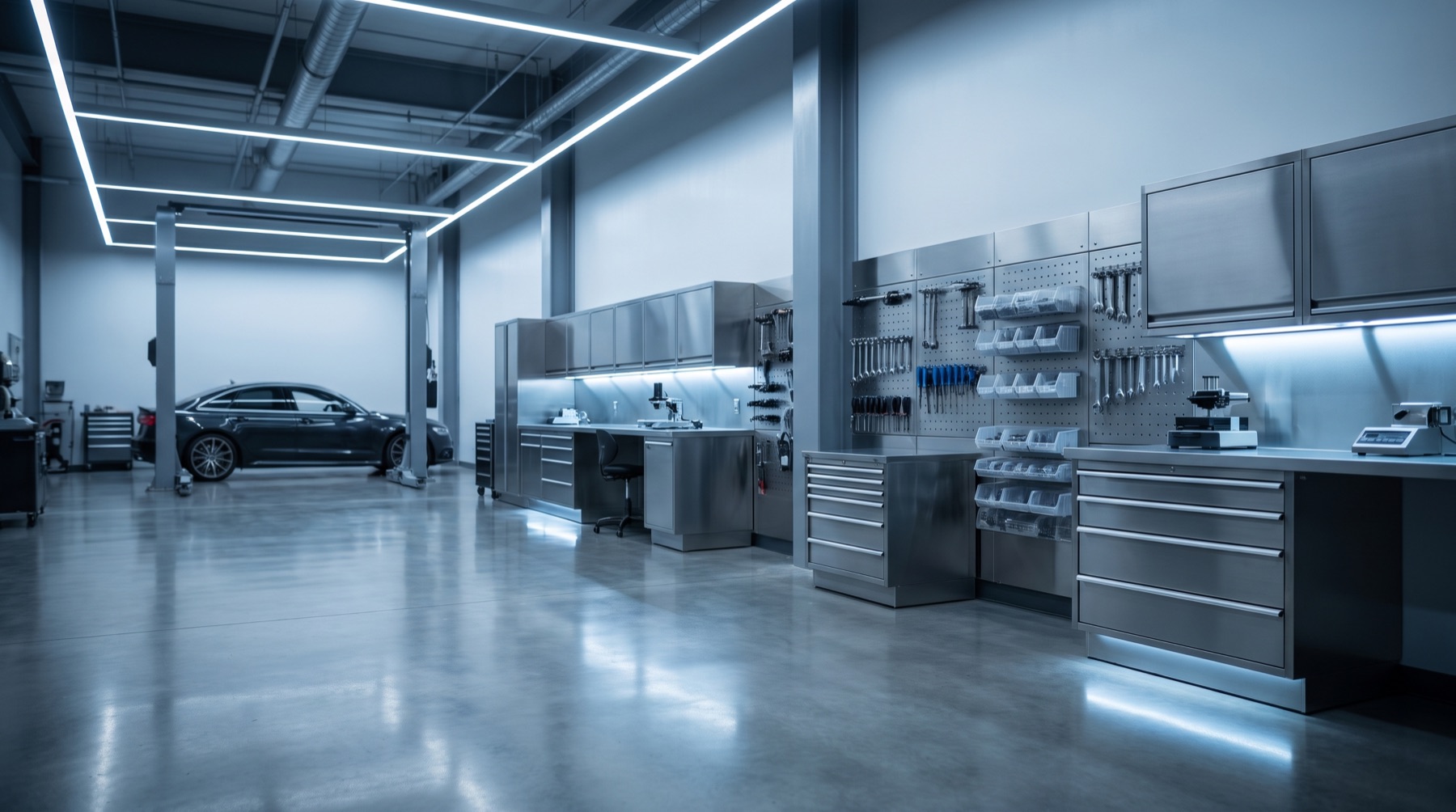 Clean, organized interior of the CoolFlow specialty repair facility
